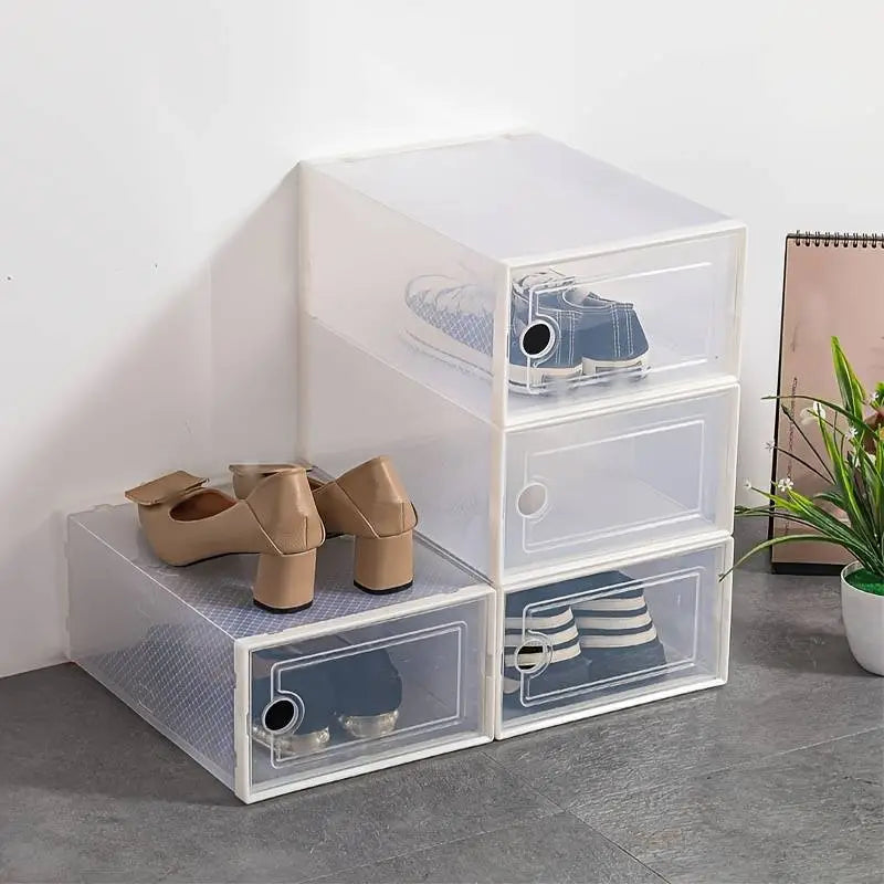 1pc Plastic Dust Proof Shoes Rack
