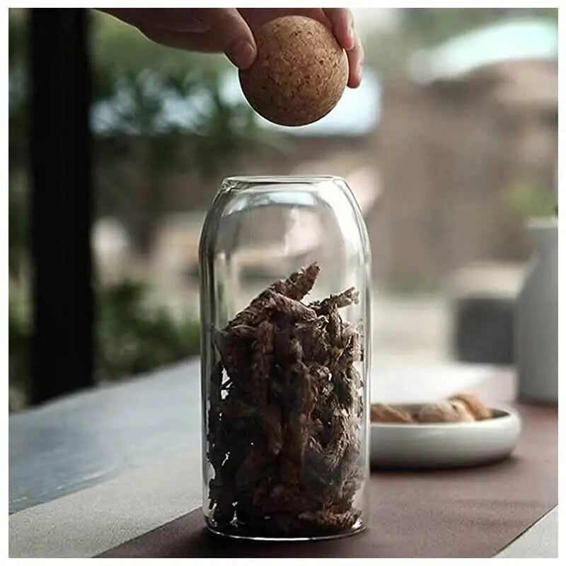 3 Pcs Glass Jar with Cork Lid