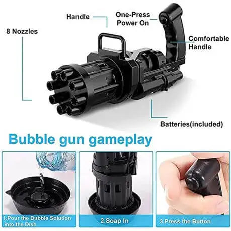 Electric Gatling Bubble Guns For Kids