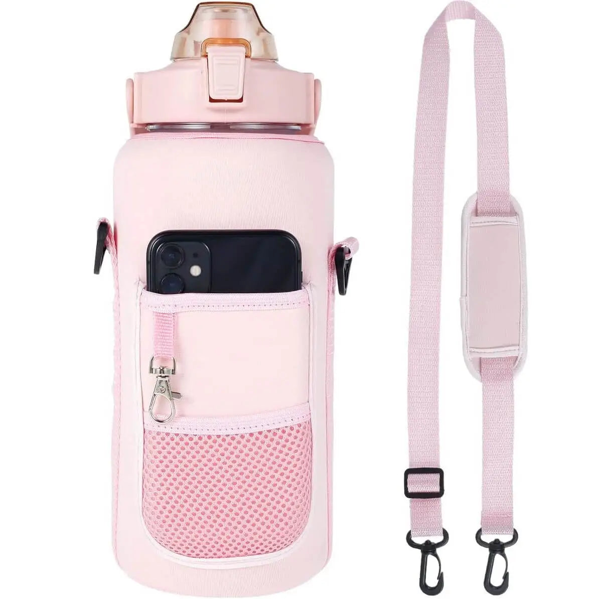 Water Bottle Pouch with Shoulder Strap