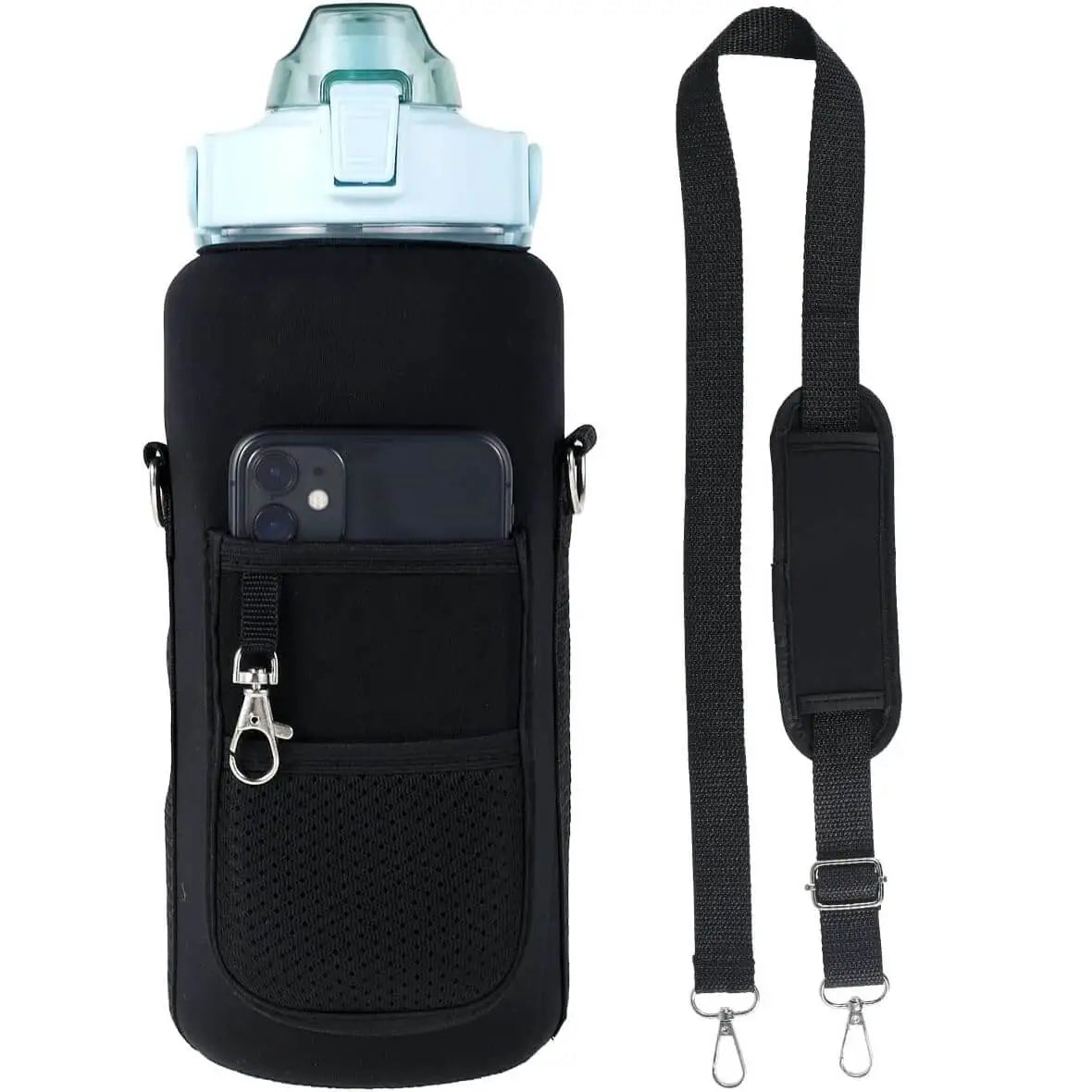 Water Bottle Pouch with Shoulder Strap