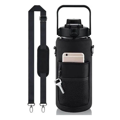 Water Bottle Pouch with Shoulder Strap