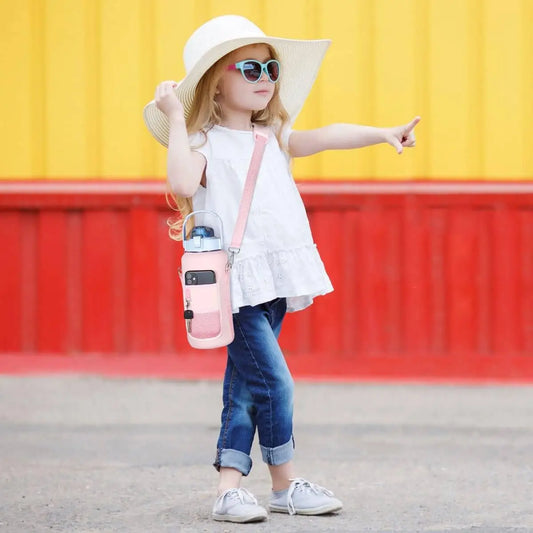 Water Bottle Pouch with Shoulder Strap